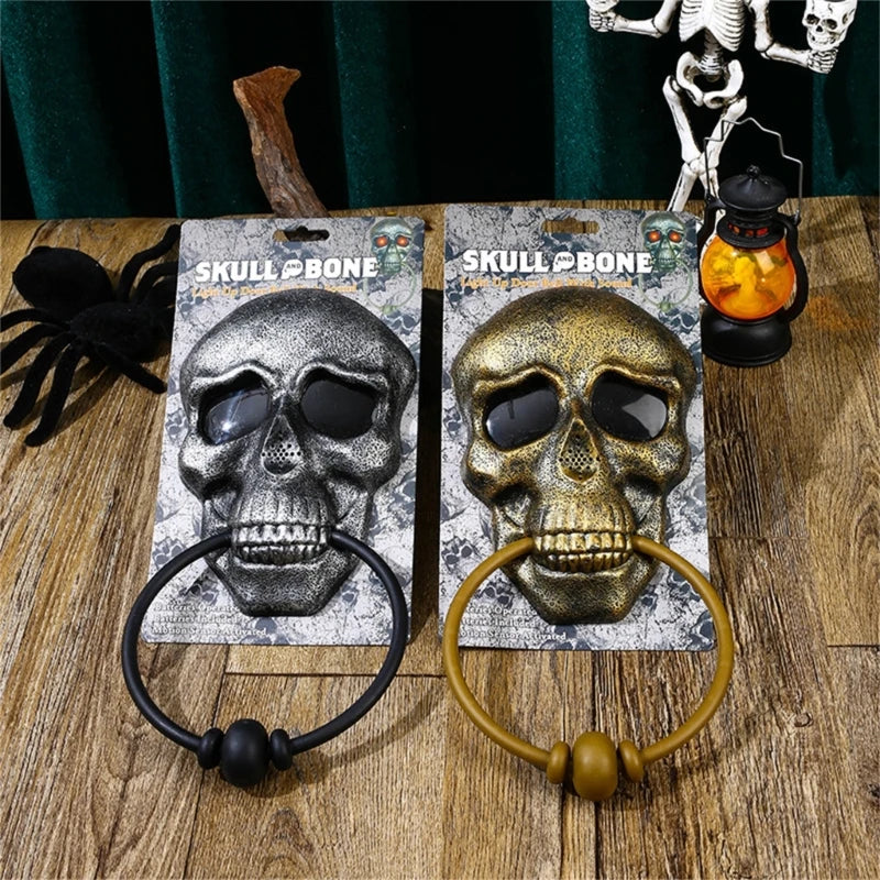 Skeleton Head Door Knocker Halloween Decoration