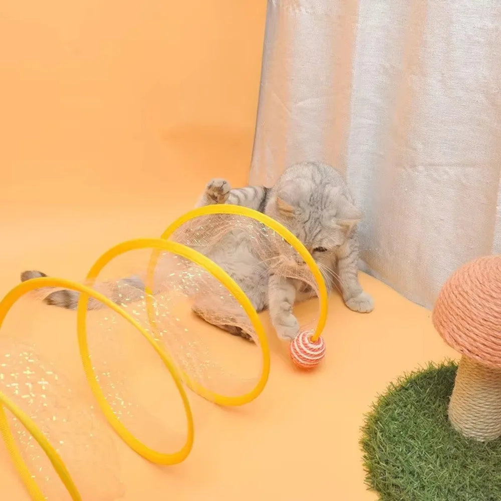 Collapsible S Type Interactive Cat Tunnel