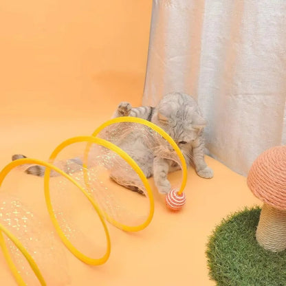 Collapsible S Type Interactive Cat Tunnel