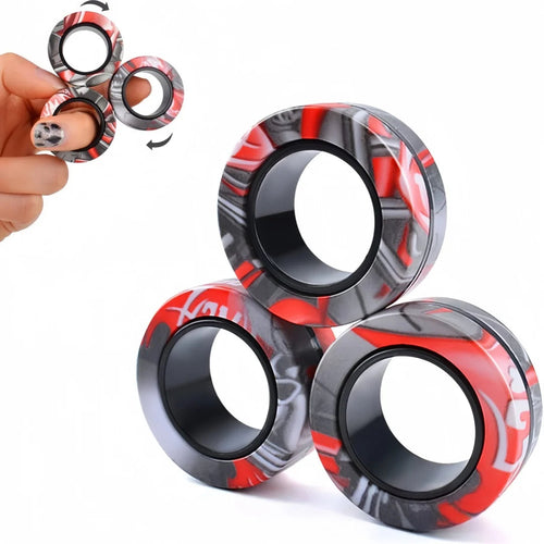 Magnetic Fidget Ring Spinner Set