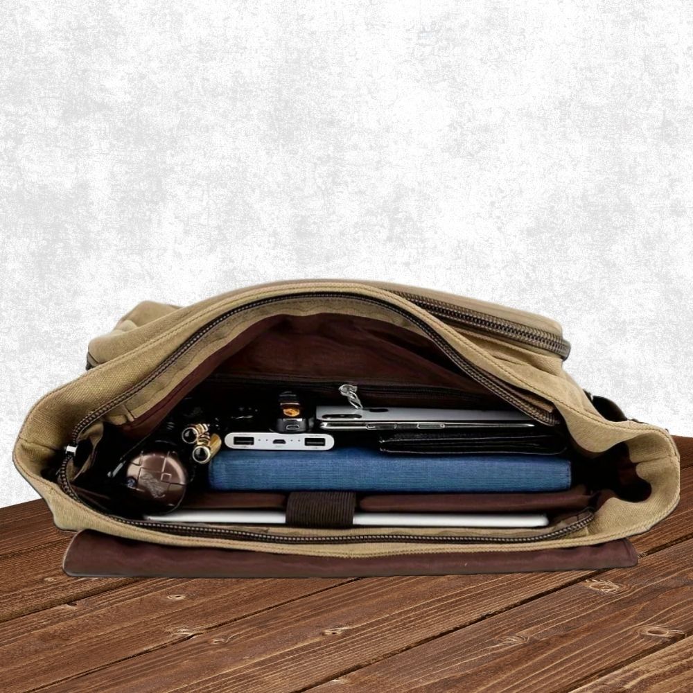Mens Canvas Satchel Messenger Sling Bag