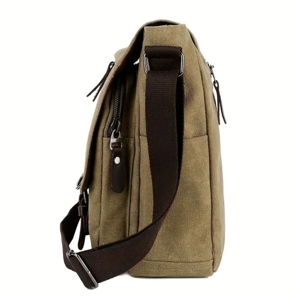 Mens Canvas Satchel Messenger Sling Bag