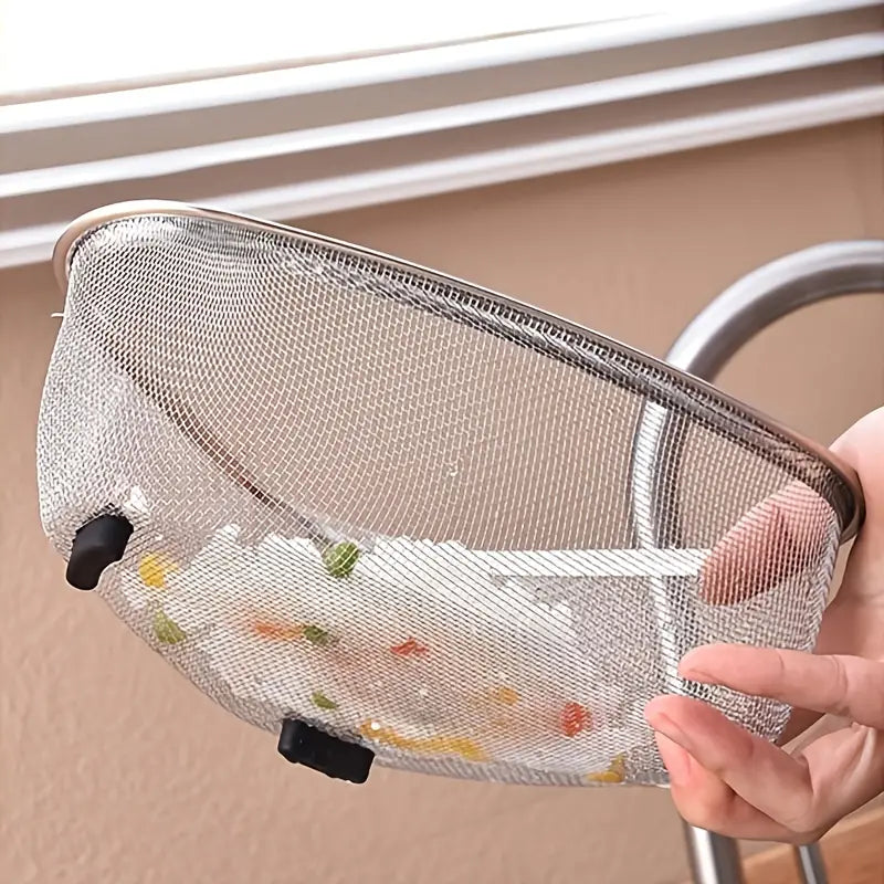 Triangular Stainless Steel Sink Drainer Basket (1PC)