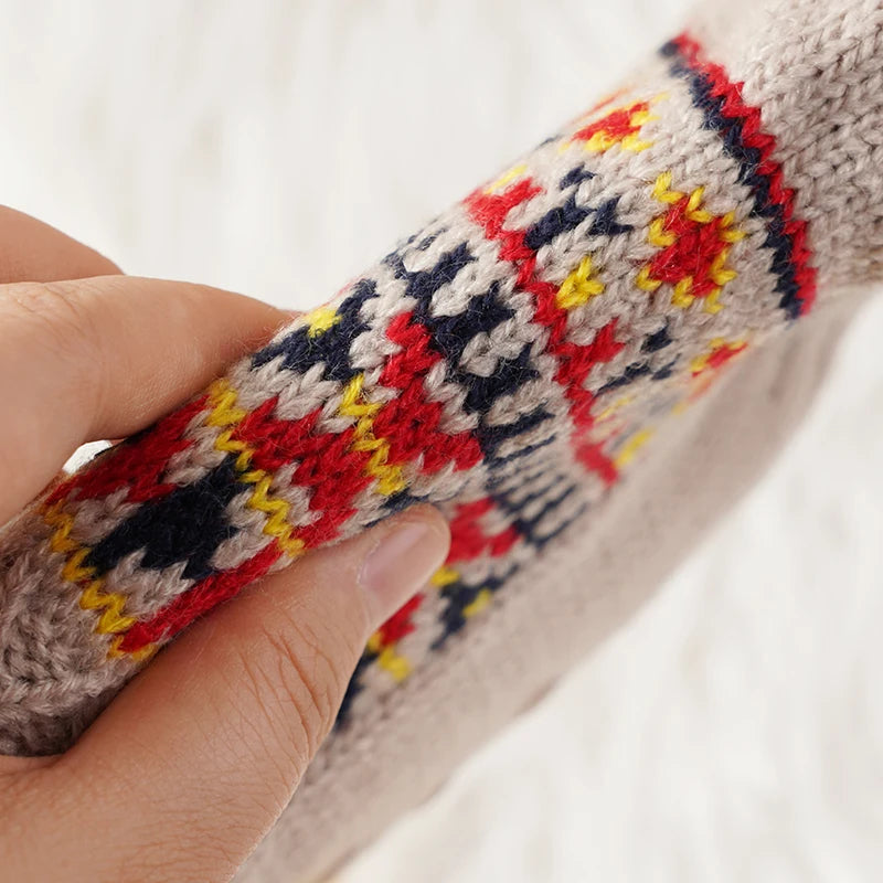 Snow Pattern Warm Socks for Winter