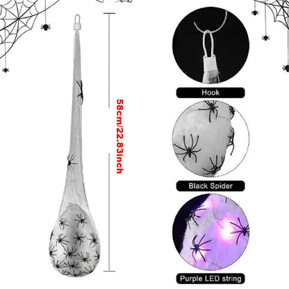 Light Up Spider Egg Sacs Halloween Decor Hanging Prop