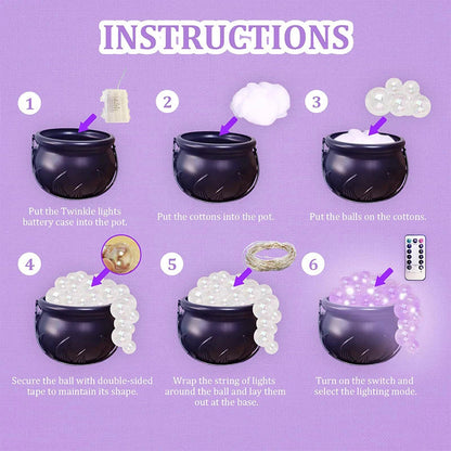 DIY Bubbling Indoor Halloween Witch Cauldron