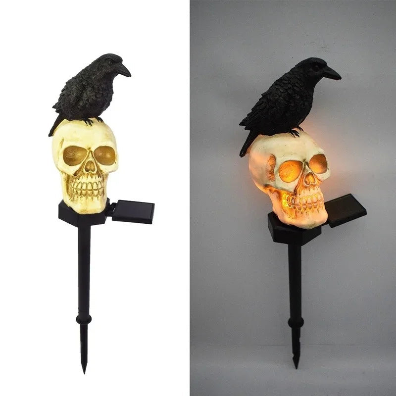 Halloween Skeleton Head Solar Light