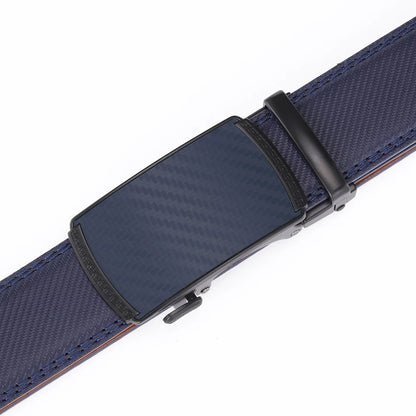 Men's Leather Belt with Automatic Buckle