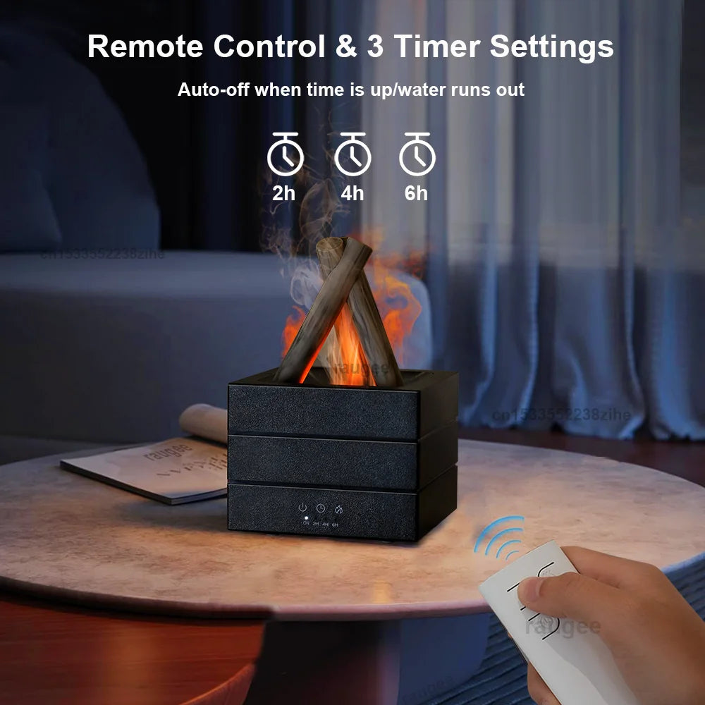 Realistic Flame Aroma Diffuser and Humidifier