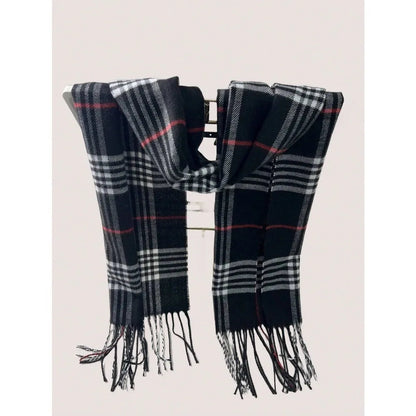 Plaid Cashmere Feel Winter Scarf and Neck Warmer