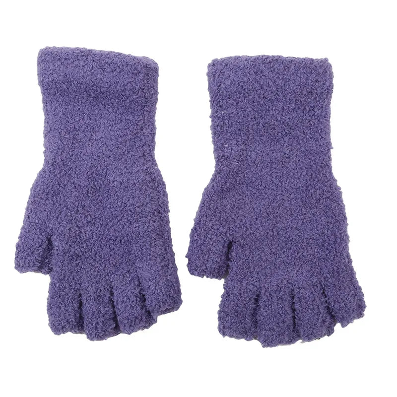 Winter Comfort Knit Half Finger Gloves