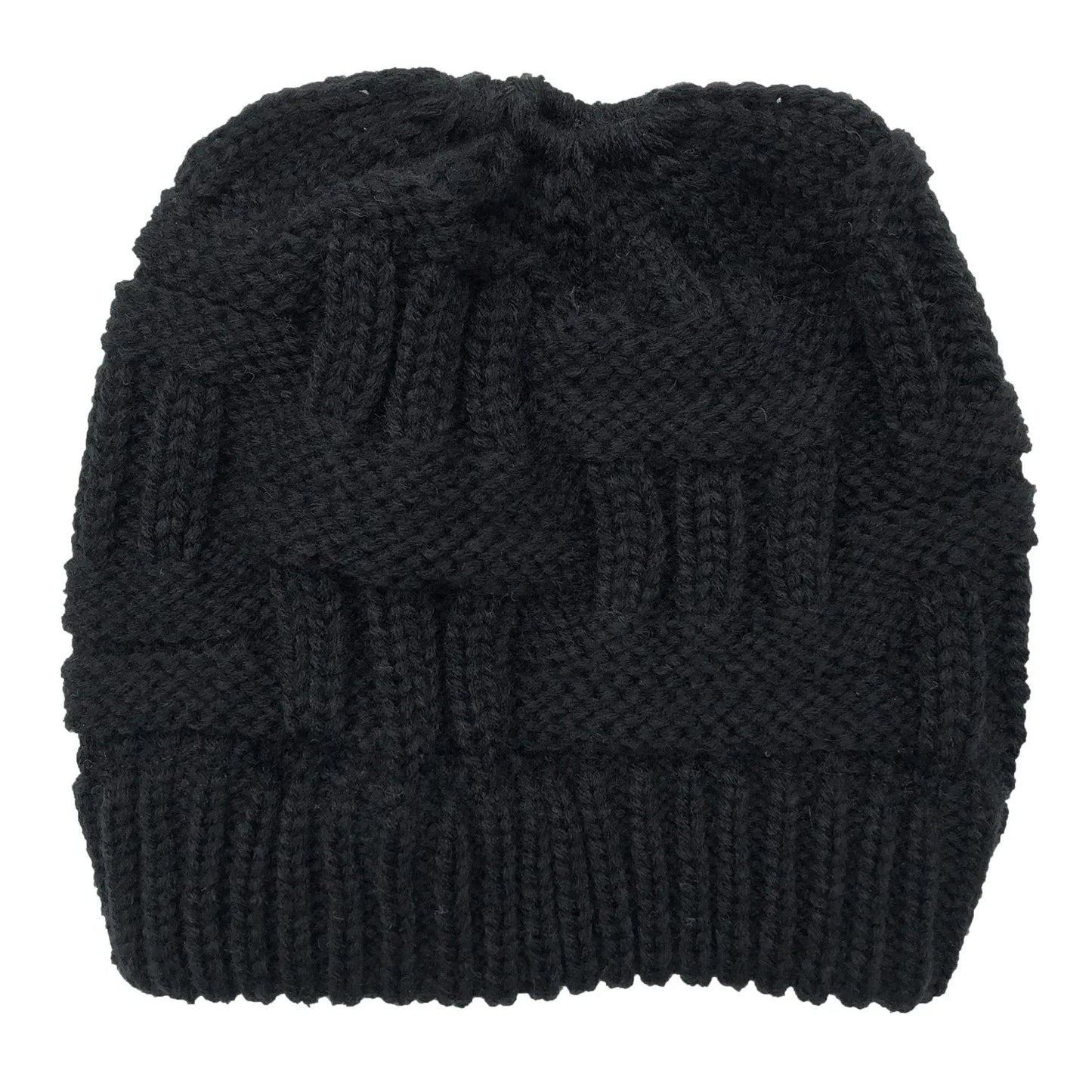 Women Winter Knit Beanie Ponytail Knit Hat