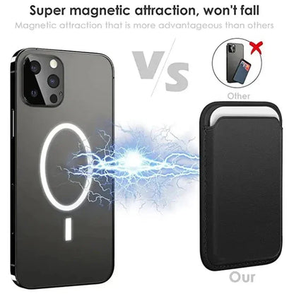 Magnetic Leather Card Holder Wallet for iPhone