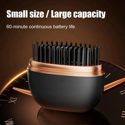 Wireless 2 in 1 Portable Ceramic Hair Straightener