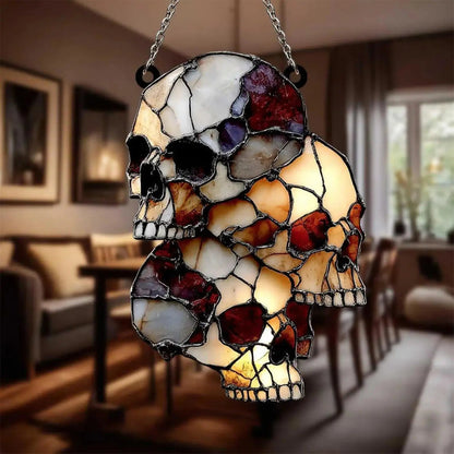 Hanging Skeleton Head Halloween Skull Decoration