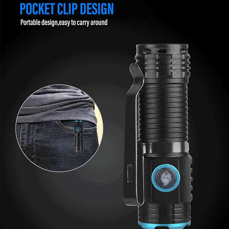 Compact Rechargeable Flashlight LED Torch