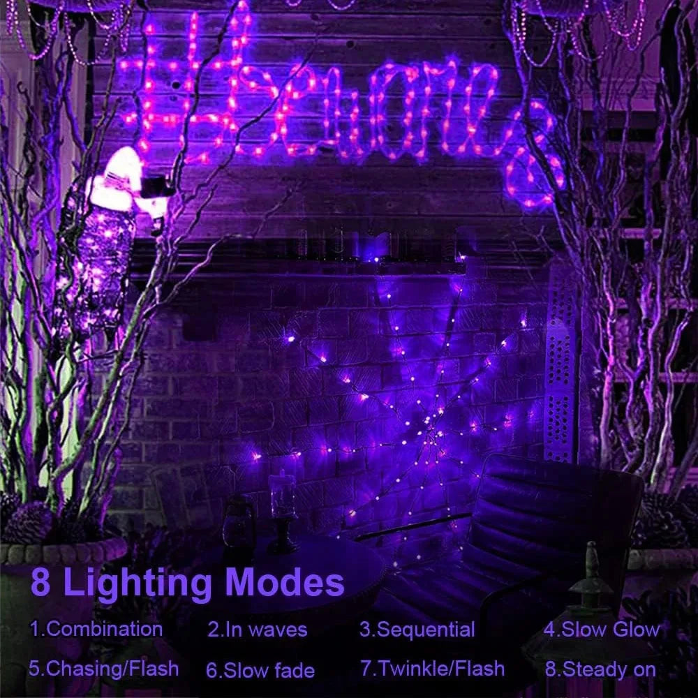 Halloween Spider Web Decoration with Lights