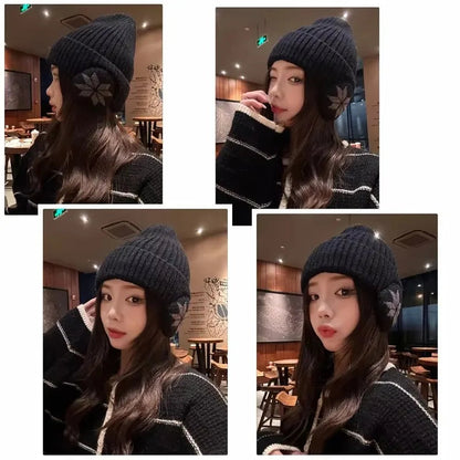 Unisex Winter Knit Beanie with Ear Protection