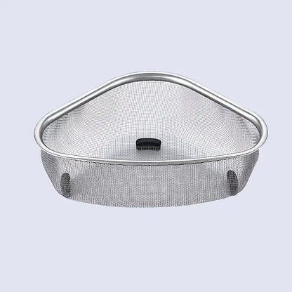 Triangular Stainless Steel Sink Drainer Basket (1PC)