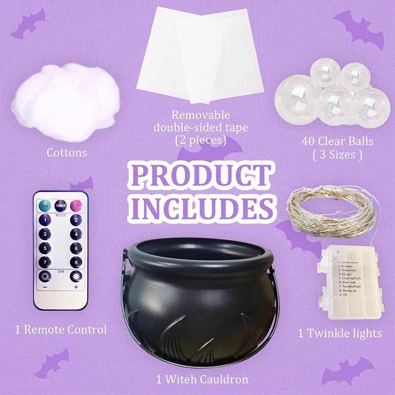 DIY Bubbling Indoor Halloween Witch Cauldron