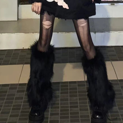 Winter Faux Fur Leg Warmer Boots Cover