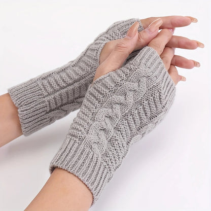 Knit Womens Winter Fingerless Gloves
