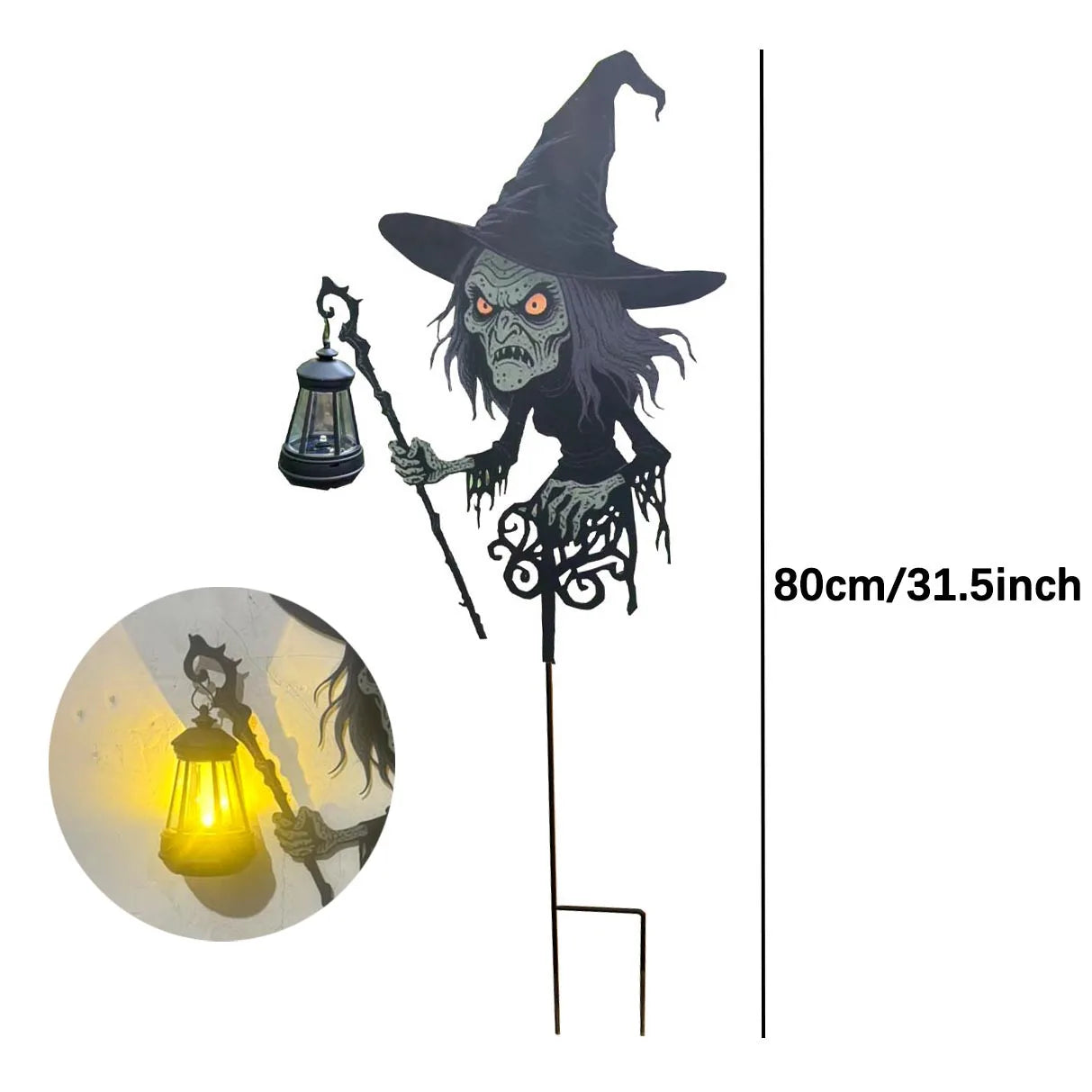 Halloween Witch Decor with LED Light
