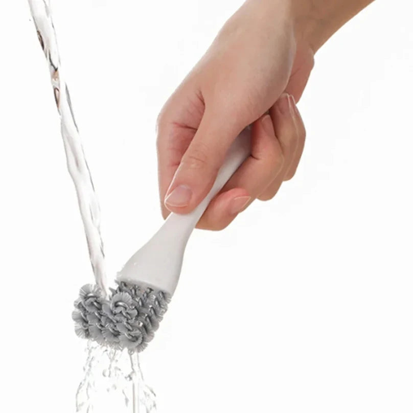V-Shaped Barbecue Grill Brush with Scraper
