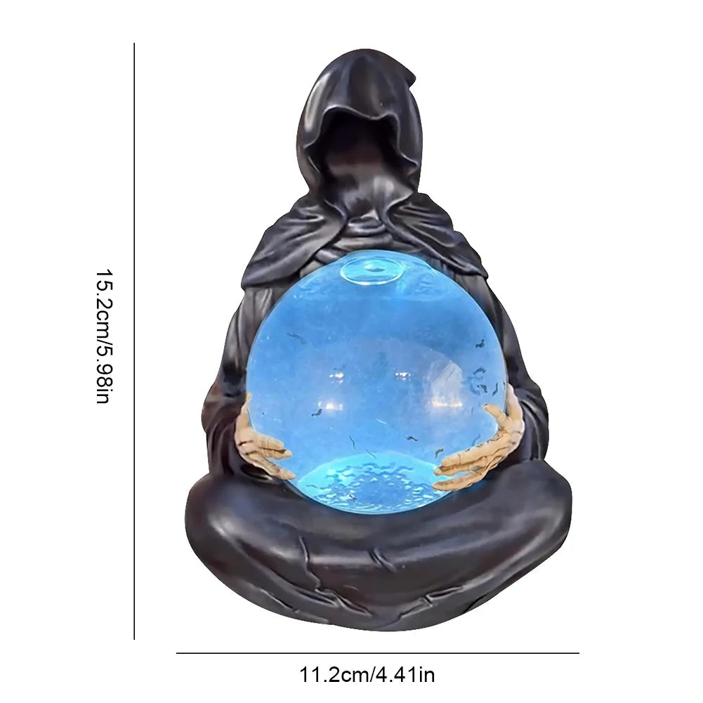 Grim Reaper Crystal Ball Halloween Decoration