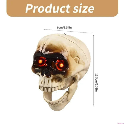 Animated Halloween Skeleton Head with Flashing Eyes