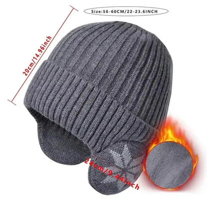 Unisex Winter Knit Beanie with Ear Protection