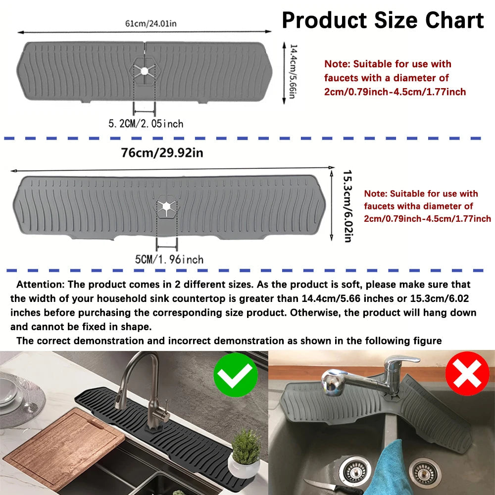Silicone Kitchen Sink Splash Guard