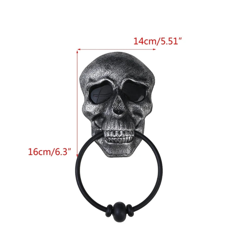 Skeleton Head Door Knocker Halloween Decoration