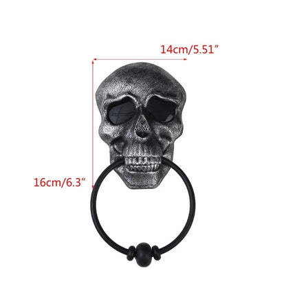 Skeleton Head Door Knocker Halloween Decoration