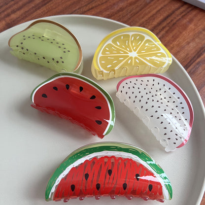 Summer Acrylic Fruit Hair Claw Clip for Women