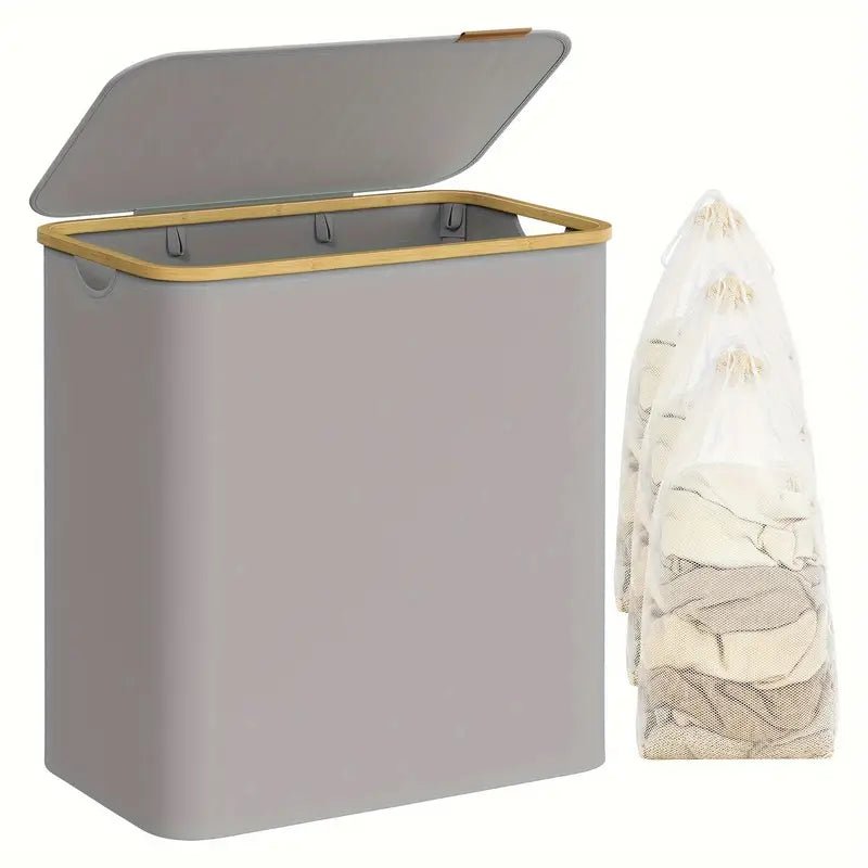 5072.1 oz foldable laundry basket with 2 compartments