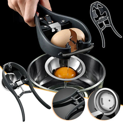 Stainless Steel Egg Cutter with Opening Mechanism