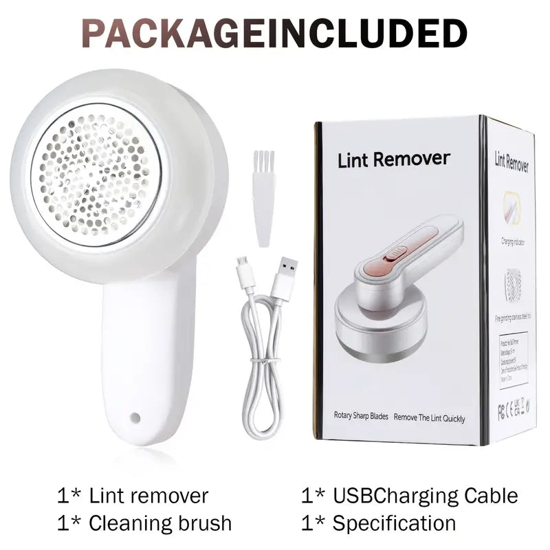Rechargeable Electric Lint Remover for Clothing, Furniture, and Carpets