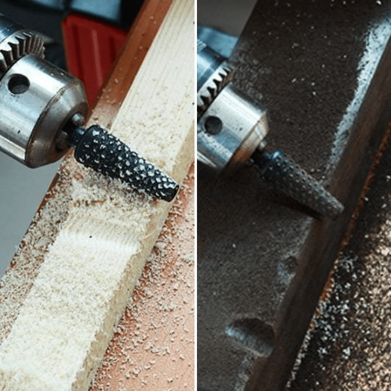 Rotary cutter set for precise wood and metal engraving