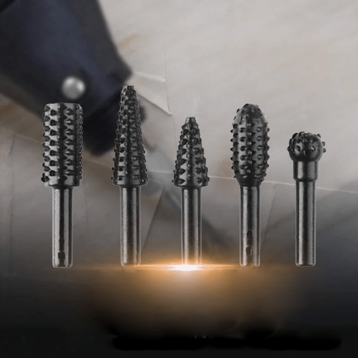 Rotary cutter set for precise wood and metal engraving