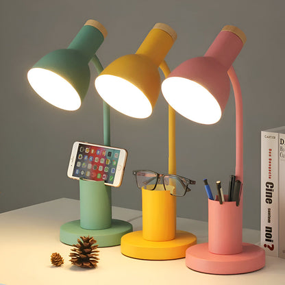 Modern Nordic LED table lamp with stylish pen holder