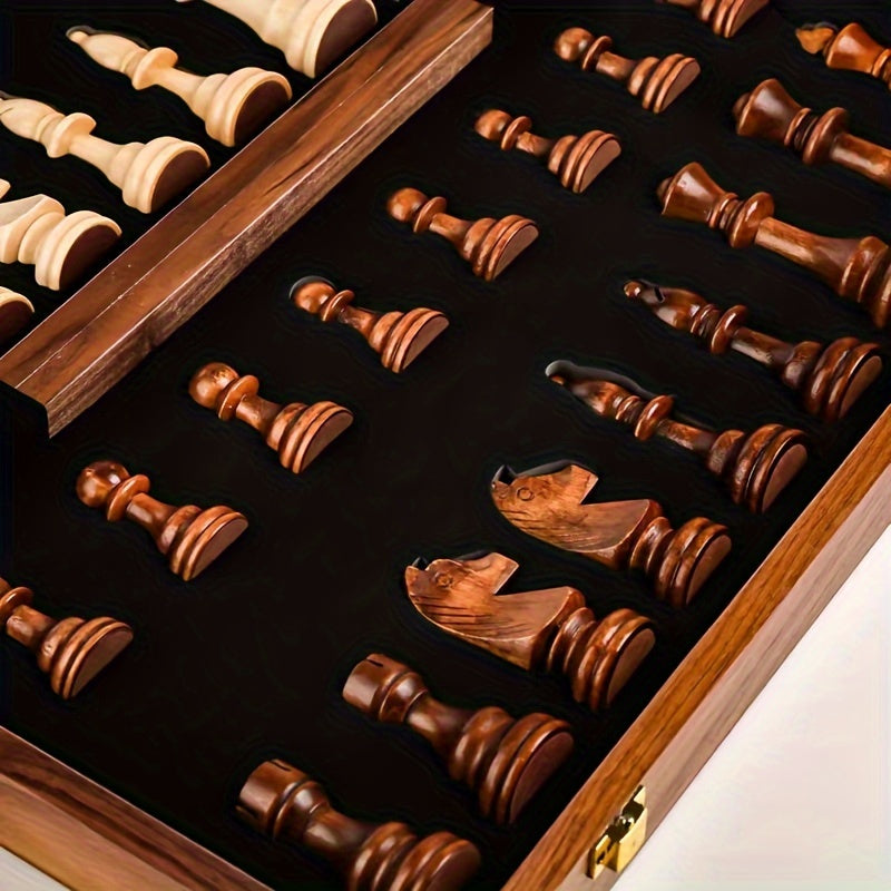 Wooden Chess Set - Perfect for Home and Travel