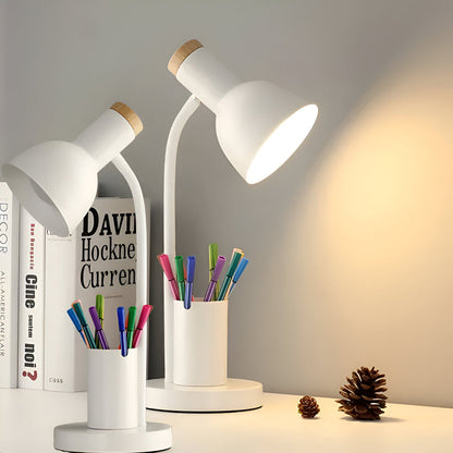 Modern Nordic LED table lamp with stylish pen holder