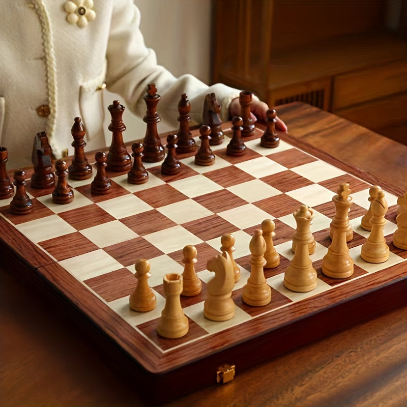Wooden Chess Set - Perfect for Home and Travel