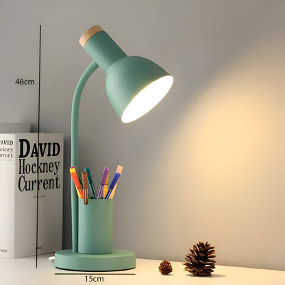 Modern Nordic LED table lamp with stylish pen holder