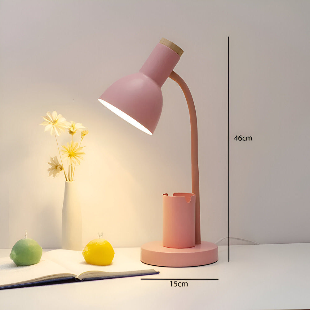 Modern Nordic LED table lamp with stylish pen holder