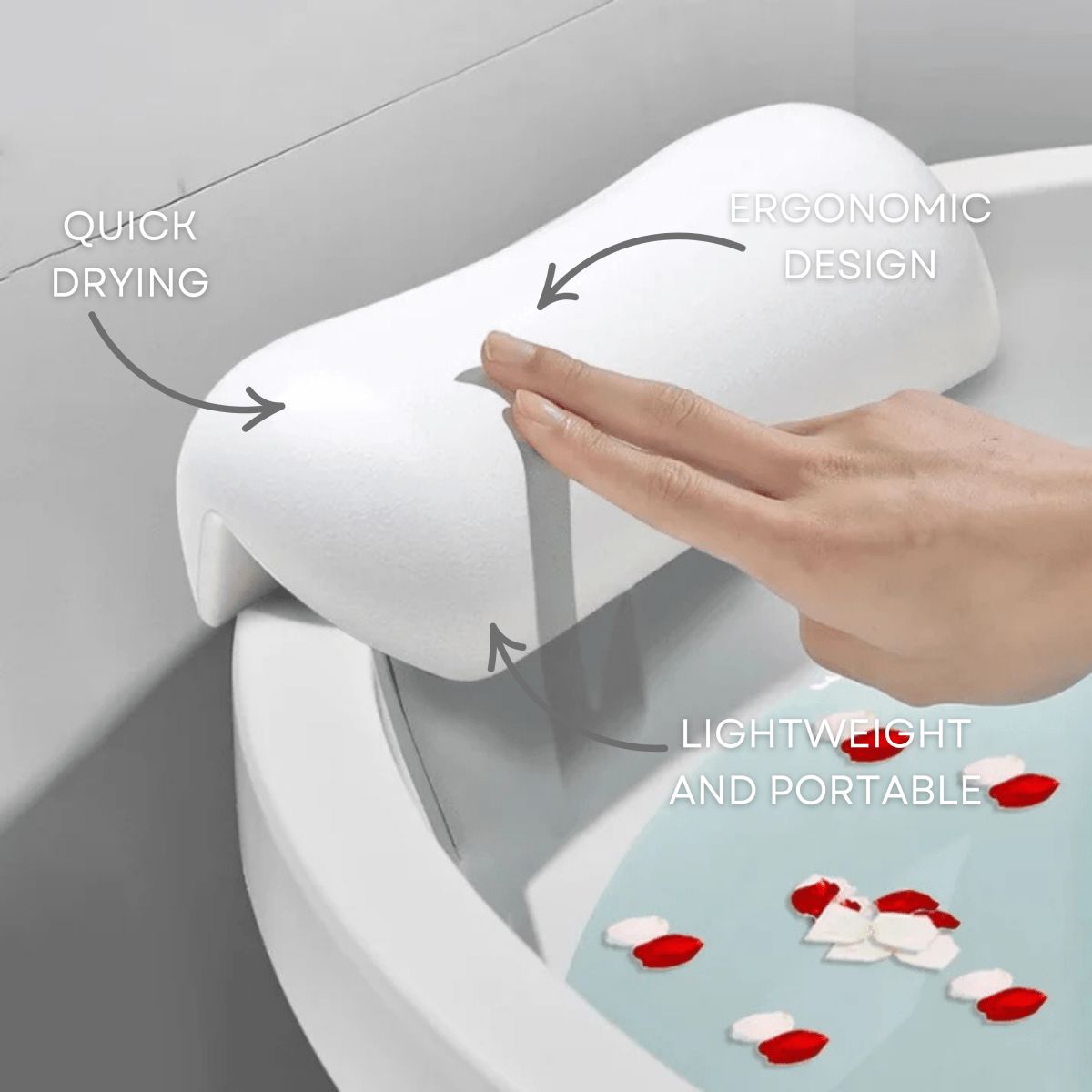 Ergonomic neck and head support for relaxing at home as if you were at a spa