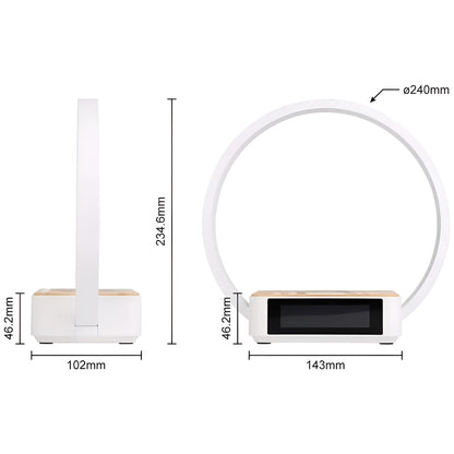 3-in-1 Table Lamp – Wireless Charging, Alarm Clock & Touch Control