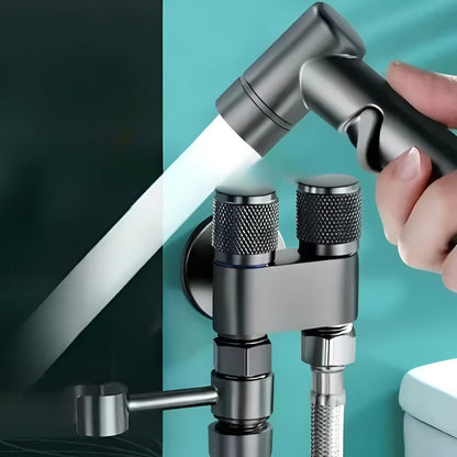 Revolutionary toilet shower faucet