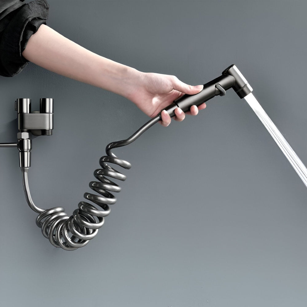 Revolutionary toilet shower faucet